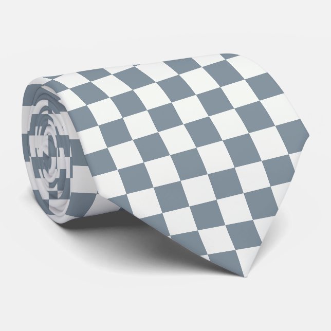 Minimalist Checkered Neck Tie (Rolled)