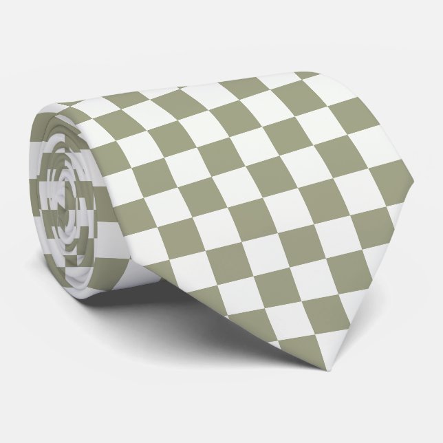 Minimalist Checkered Neck Tie (Rolled)