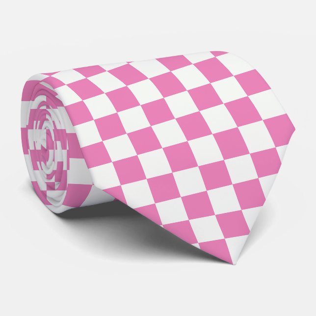 Minimalist Checkered Neck Tie (Rolled)