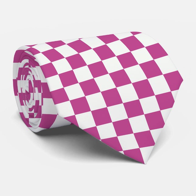 Minimalist Checkered Neck Tie (Rolled)