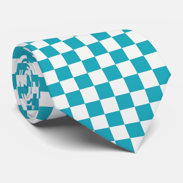 Minimalist Checkered Neck Tie (Rolled)