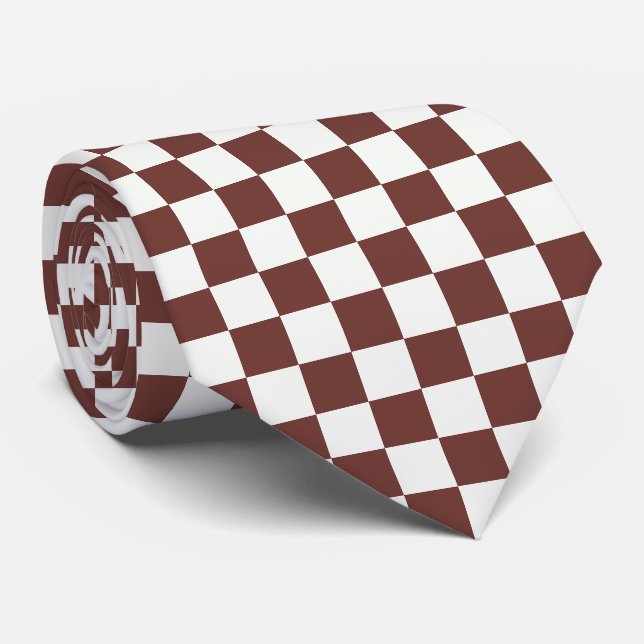 Minimalist Checkered Neck Tie (Rolled)