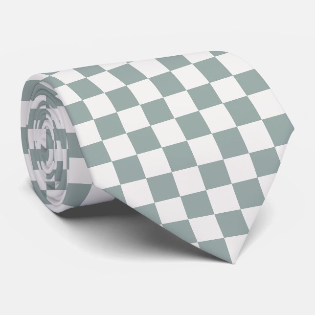 Minimalist Checkered Neck Tie (Rolled)