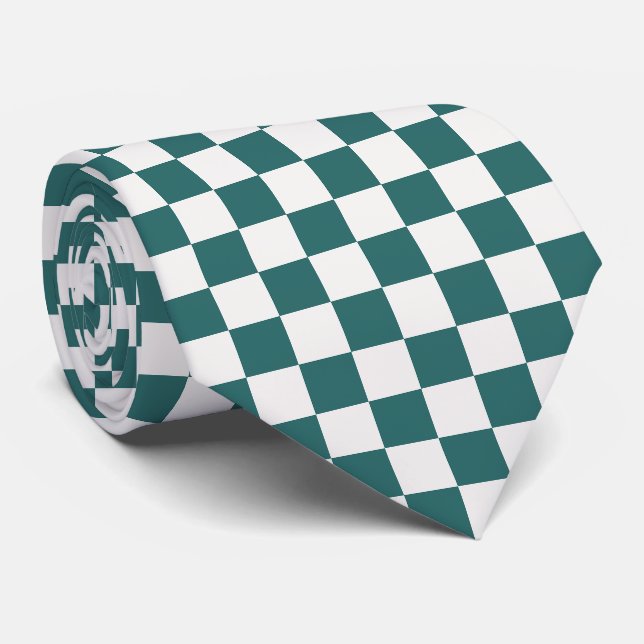 Minimalist Checkered Neck Tie (Rolled)