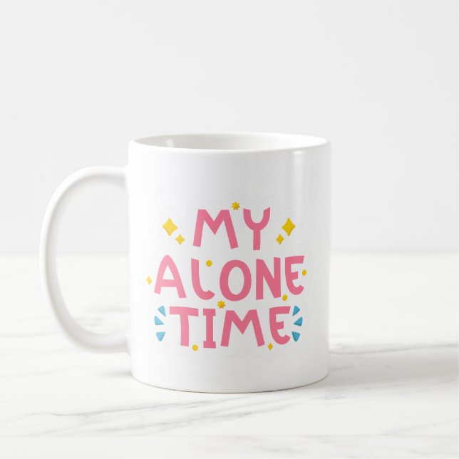 Minimalist Cheerful Playful Typography Soft Pink Coffee Mug (Left)