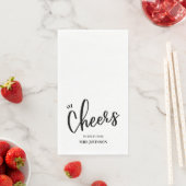 Minimalist Cheers to the Future MRS Bridal Shower  Paper Guest Towels (Insitu)