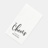 Minimalist Cheers to the Future MRS Bridal Shower  Paper Guest Towels (Corner)