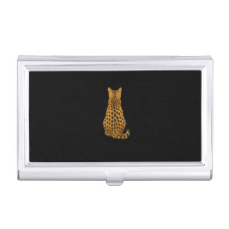 Minimalist Cheetah Business Card Holder – Elegant