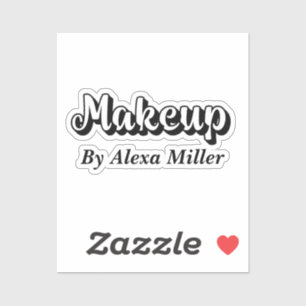 Minimalist chic black and gray makeup QR code Sticker