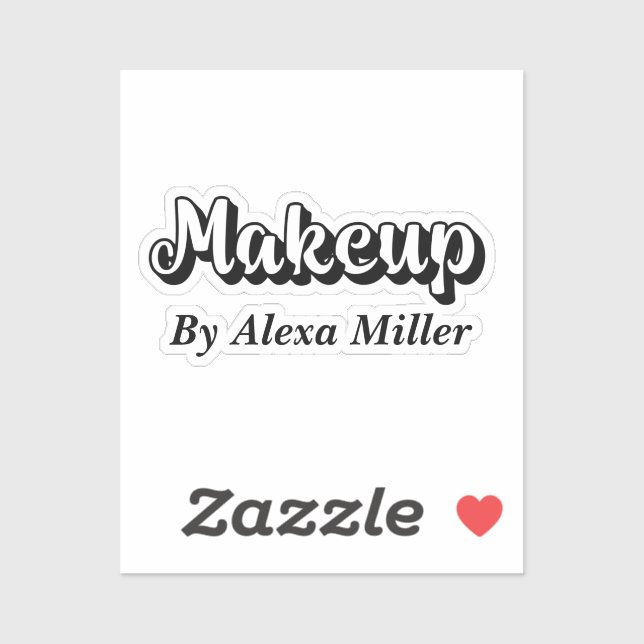 Minimalist chic black and gray makeup QR code  Sticker (Sheet)