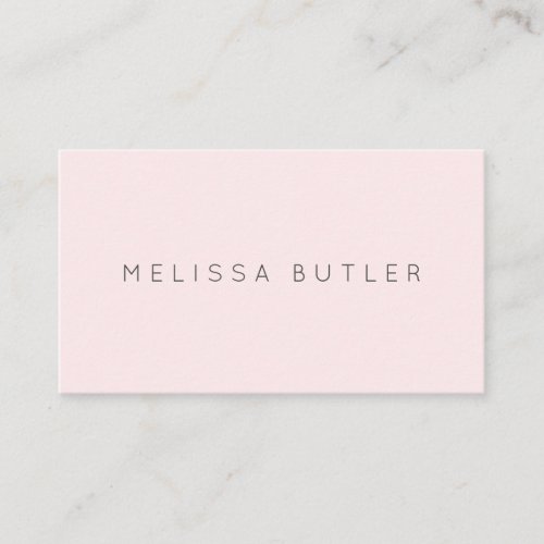 Minimalist Chic Blush Pink Business Card