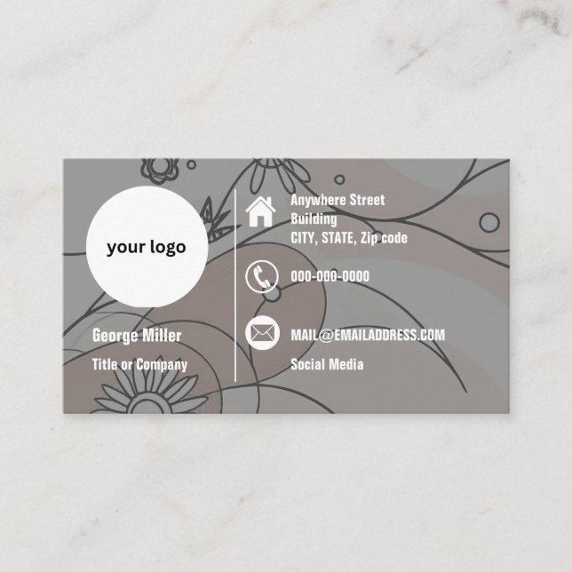 Minimalist Chic Boho Abstract Vibes Business Card (Front)