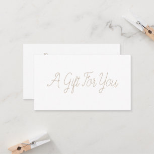 Minimalist Chic Calligraphy Gift Certificate