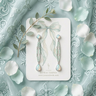 Minimalist Chic Coquette Bow Jewelry Display TMF26 Business Card