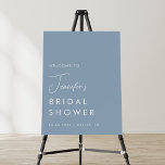 Minimalist Chic Dusty Blue Bridal Shower Welcome  Foam Board<br><div class="desc">This modern,  stylish welcome sign would make a wonderful addition to your bridal shower celebration! Easily add your details by clicking on the "personalize" option.</div>