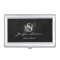 Minimalist chic elegant black leather monogram