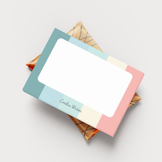 Minimalist Chic Elegant Candy Cane Colour-Blocked Post-it Notes (Creator Uploaded)