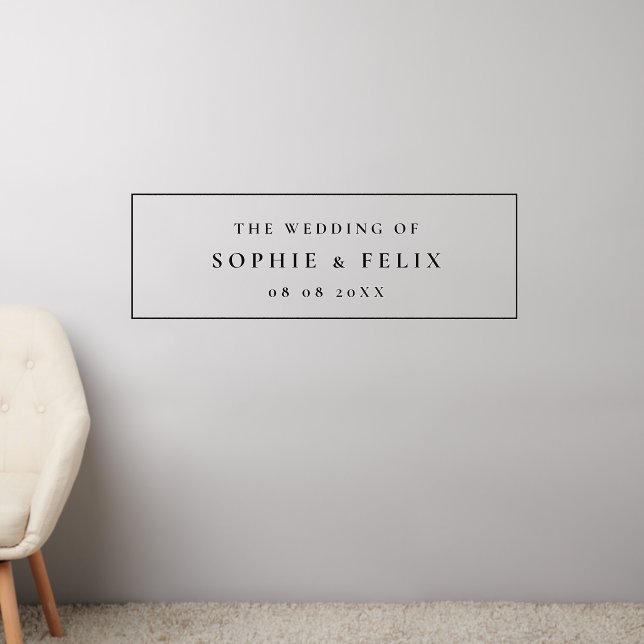 Minimalist Chic Elegant Wedding Day Wall Decal (Living Room 2)