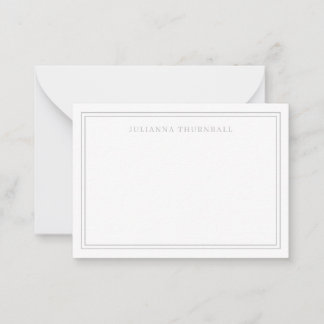 Minimalist Chic Frame Personal Stationery Note Card