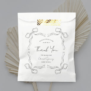 Minimalist Chic Hand Drawn Business Event Branded Favor Bag