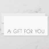 Minimalist Chic Modern Gift Certificate (Front)
