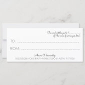 Minimalist Chic Modern Gift Certificate (Back)