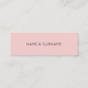 Minimalist Chic Modern Pink Mini Business Card