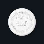 Minimalist Chic Monogram Formal Wedding Cocktail   Magnet<br><div class="desc">Minimalist Chic Monogram Formal Wedding Cocktail magnet</div>