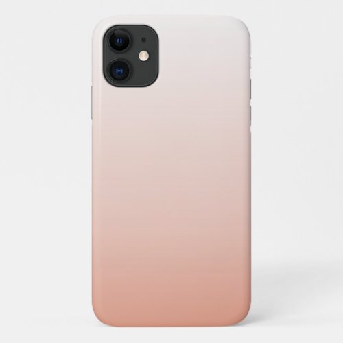 minimalist chic pastel dusty rose ombre blush pink iPhone 11 case