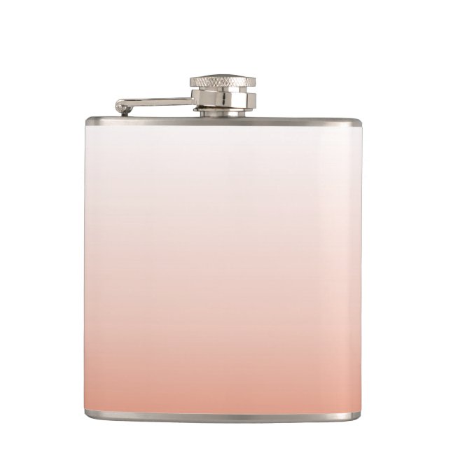 minimalist chic pastel dusty rose ombre blush pink flask (Front)