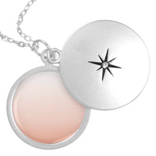 minimalist chic pastel dusty rose ombre blush pink locket necklace
