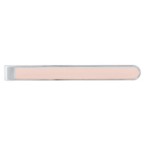 minimalist chic pastel dusty rose ombre blush pink silver finish tie bar