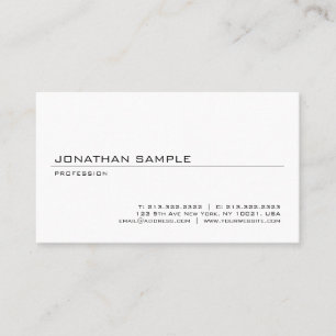 Minimalist Chic Plain Creative Modern Design Business Card