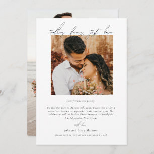 Minimalist Chic Reception Only Wedding Invitation