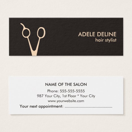 Minimalist Chic Scissor Hair Stylist (Front & Back)