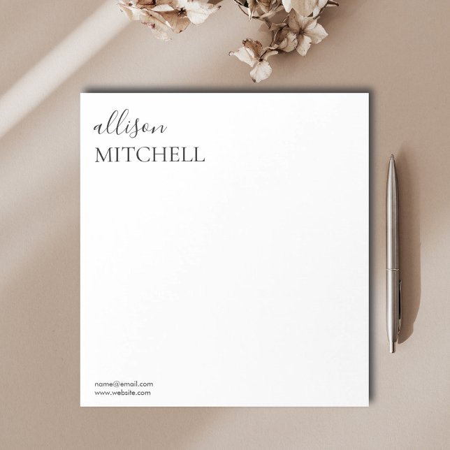Minimalist Chic Script Calligraphy Notepad (Creator Uploaded)