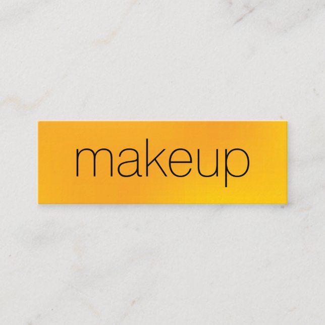 Minimalist Chic Text Yellow Blended Background Mini Business Card (Front)