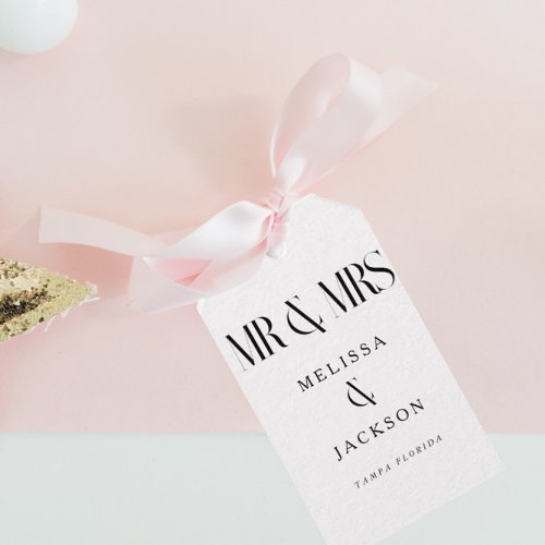 Minimalist Chic Wedding Design White Thank You Gift Tags