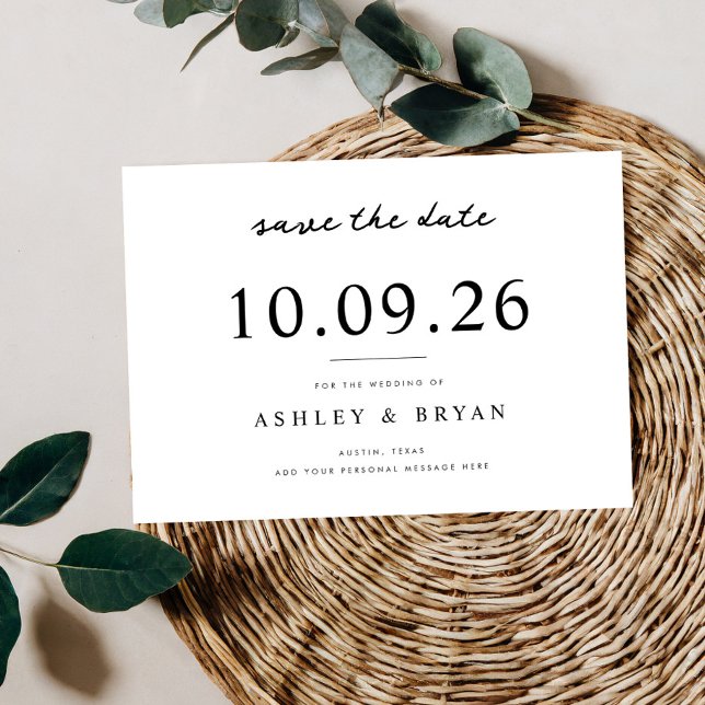 Minimalist Chic Wedding Save The Date (Creator Uploaded)