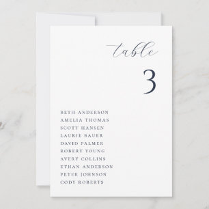 Minimalist Chic Wedding Table Seating Card