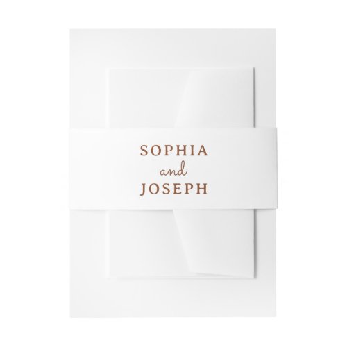 Minimalist Chic Western Wedding Invitation Belly Band
