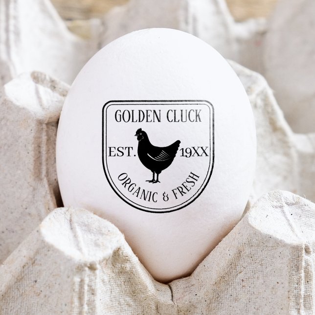Minimalist Chicken Egg Rubber Stamp (Creator Uploaded)