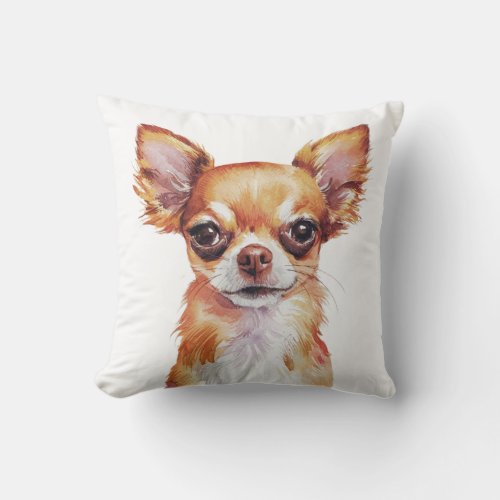 Minimalist Chihuahua Dog Inspired Throw Pillow