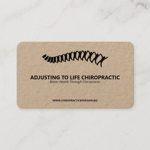 Minimalist Chiropractic Spine Logo Business Card