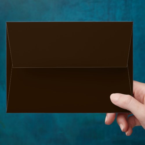 Minimalist Chocolate Brown Invitation Matching  Envelope