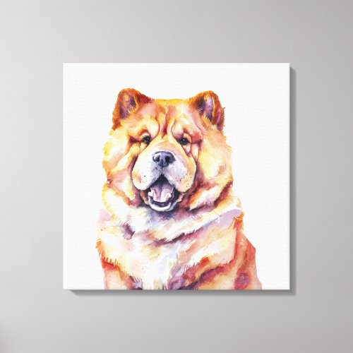 Minimalist Chow Chow Dog Inspired Canvas Print