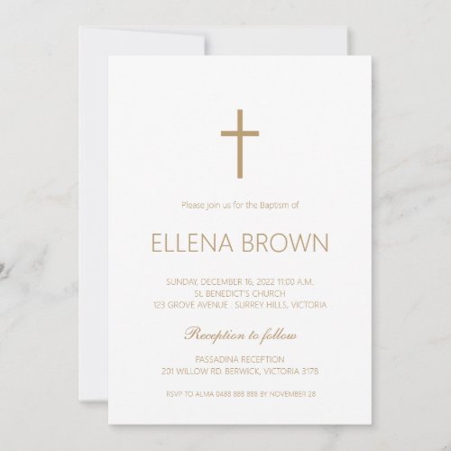 Minimalist Christening Invite