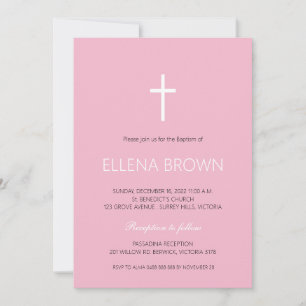 Minimalist Christening Invite
