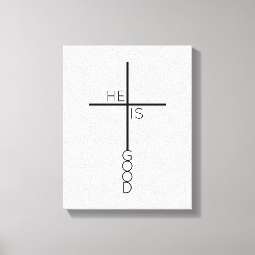 Minimalist Christian Cross Bible Verse Modern Art Canvas Print