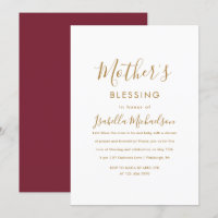Minimalist Christian Mother's Blessing Party